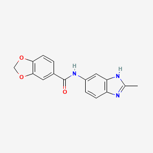 N-(2-methyl-1H-benzimidazol-5-yl)-1,3-benzodioxole-5-carboxamide