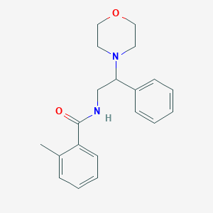 molecular formula C20H24N2O2 B4526297 2-methyl-N-[2-(4-morpholinyl)-2-phenylethyl]benzamide 