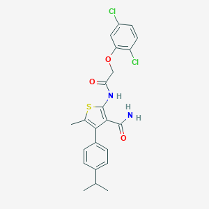 2-{[(2,5-Dichlorophenoxy)acetyl]amino}-4-(4-isopropylphenyl)-5-methyl-3-thiophenecarboxamide