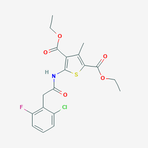 Diethyl 5-{[(2-chloro-6-fluorophenyl)acetyl]amino}-3-methyl-2,4-thiophenedicarboxylate