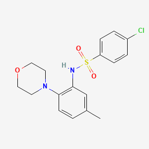 4-chloro-N-[5-methyl-2-(4-morpholinyl)phenyl]benzenesulfonamide