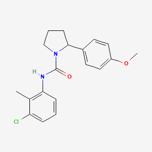 molecular formula C19H21ClN2O2 B4526328 N-(3-chloro-2-methylphenyl)-2-(4-methoxyphenyl)-1-pyrrolidinecarboxamide 