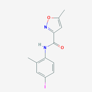 molecular formula C12H11IN2O2 B452633 N-(4-iodo-2-methylphenyl)-5-methyl-3-isoxazolecarboxamide 