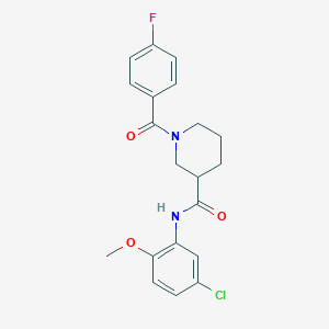 N-(5-chloro-2-methoxyphenyl)-1-(4-fluorobenzoyl)-3-piperidinecarboxamide