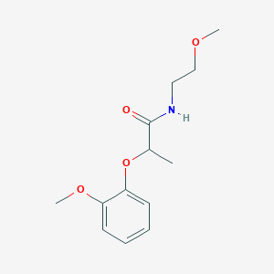 molecular formula C13H19NO4 B4526355 N-(2-methoxyethyl)-2-(2-methoxyphenoxy)propanamide 