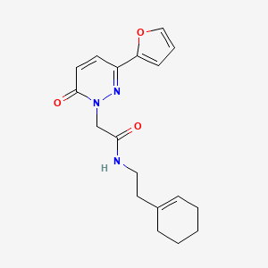 molecular formula C18H21N3O3 B4526356 N~1~-[2-(1-cyclohexenyl)ethyl]-2-[3-(2-furyl)-6-oxo-1(6H)-pyridazinyl]acetamide 