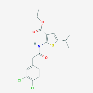 Ethyl 2-{[(3,4-dichlorophenyl)acetyl]amino}-5-isopropyl-3-thiophenecarboxylate