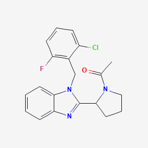 1-(2-{1-[(2-chloro-6-fluorophenyl)methyl]-1H-1,3-benzodiazol-2-yl}pyrrolidin-1-yl)ethan-1-one