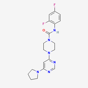 N-(2,4-difluorophenyl)-4-[6-(1-pyrrolidinyl)-4-pyrimidinyl]-1-piperazinecarboxamide