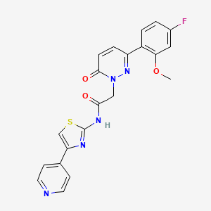 2-[3-(4-fluoro-2-methoxyphenyl)-6-oxopyridazin-1(6H)-yl]-N-[(2Z)-4-(pyridin-4-yl)-1,3-thiazol-2(3H)-ylidene]acetamide