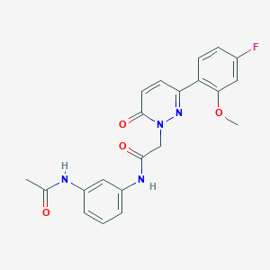 N-[3-(acetylamino)phenyl]-2-[3-(4-fluoro-2-methoxyphenyl)-6-oxopyridazin-1(6H)-yl]acetamide