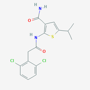 2-{[(2,6-Dichlorophenyl)acetyl]amino}-5-isopropyl-3-thiophenecarboxamide