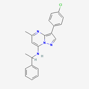 3-(4-chlorophenyl)-5-methyl-N-(1-phenylethyl)pyrazolo[1,5-a]pyrimidin-7-amine