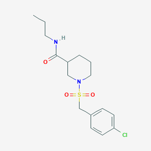 molecular formula C16H23ClN2O3S B4526422 1-[(4-chlorobenzyl)sulfonyl]-N-propyl-3-piperidinecarboxamide 