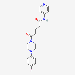 molecular formula C20H23FN4O2 B4526431 5-[4-(4-fluorophenyl)piperazin-1-yl]-5-oxo-N-(pyridin-4-yl)pentanamide 