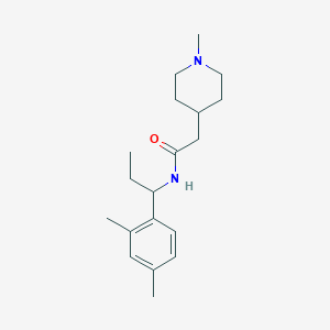 N-[1-(2,4-dimethylphenyl)propyl]-2-(1-methyl-4-piperidinyl)acetamide