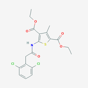 molecular formula C19H19Cl2NO5S B452645 Diethyl 5-{[(2,6-dichlorophenyl)acetyl]amino}-3-methyl-2,4-thiophenedicarboxylate 