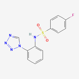 4-fluoro-N-[2-(1H-tetrazol-1-yl)phenyl]benzenesulfonamide