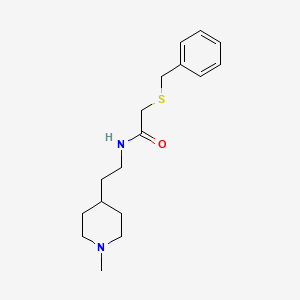 2-(benzylthio)-N-[2-(1-methyl-4-piperidinyl)ethyl]acetamide