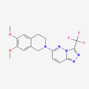 6,7-dimethoxy-2-[3-(trifluoromethyl)[1,2,4]triazolo[4,3-b]pyridazin-6-yl]-1,2,3,4-tetrahydroisoquinoline