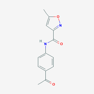molecular formula C13H12N2O3 B452648 N-(4-乙酰基苯基)-5-甲基异恶唑-3-酰胺 CAS No. 438213-62-8