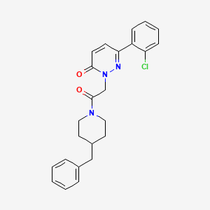 molecular formula C24H24ClN3O2 B4526481 2-[2-(4-benzylpiperidino)-2-oxoethyl]-6-(2-chlorophenyl)-3(2H)-pyridazinone 