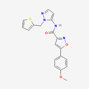 5-(4-methoxyphenyl)-N-[1-(thiophen-2-ylmethyl)-1H-pyrazol-5-yl]-1,2-oxazole-3-carboxamide