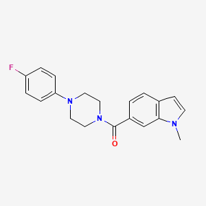 molecular formula C20H20FN3O B4526492 [4-(4-fluorophenyl)piperazin-1-yl](1-methyl-1H-indol-6-yl)methanone 