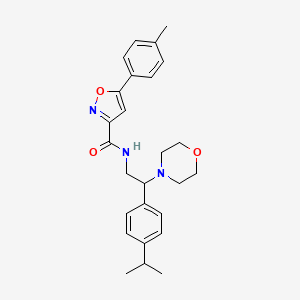 5-(4-Methylphenyl)-N-[2-(morpholin-4-YL)-2-[4-(propan-2-YL)phenyl]ethyl]-1,2-oxazole-3-carboxamide