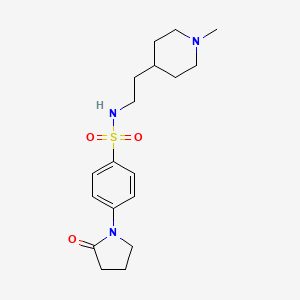 N-[2-(1-methyl-4-piperidinyl)ethyl]-4-(2-oxo-1-pyrrolidinyl)benzenesulfonamide