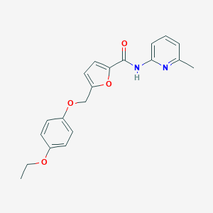 molecular formula C20H20N2O4 B452655 5-[(4-ethoxyphenoxy)methyl]-N-(6-methyl-2-pyridinyl)-2-furamide 