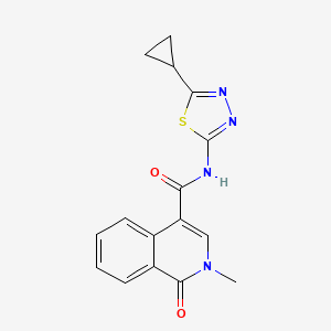 N-(5-cyclopropyl-1,3,4-thiadiazol-2-yl)-2-methyl-1-oxo-1,2-dihydroisoquinoline-4-carboxamide