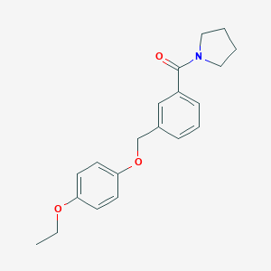 molecular formula C20H23NO3 B452657 [3-(4-Ethoxy-phenoxymethyl)-phenyl]-pyrrolidin-1-yl-methanone 