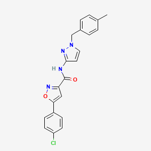 5-(4-chlorophenyl)-N-[1-(4-methylbenzyl)-1H-pyrazol-3-yl]-3-isoxazolecarboxamide