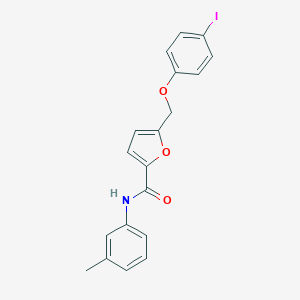 molecular formula C19H16INO3 B452659 5-[(4-iodophenoxy)methyl]-N-(3-methylphenyl)-2-furamide 