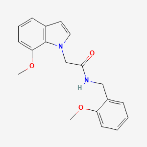 molecular formula C19H20N2O3 B4526594 N-(2-methoxybenzyl)-2-(7-methoxy-1H-indol-1-yl)acetamide 