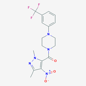 (1,3-dimethyl-4-nitro-1H-pyrazol-5-yl){4-[3-(trifluoromethyl)phenyl]piperazin-1-yl}methanone