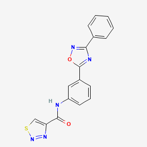 N-[3-(3-phenyl-1,2,4-oxadiazol-5-yl)phenyl]-1,2,3-thiadiazole-4-carboxamide