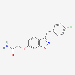 2-{[3-(4-Chlorobenzyl)-1,2-benzoxazol-6-yl]oxy}acetamide