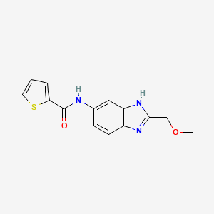 molecular formula C14H13N3O2S B4526616 N-[2-(methoxymethyl)-1H-benzimidazol-5-yl]thiophene-2-carboxamide 