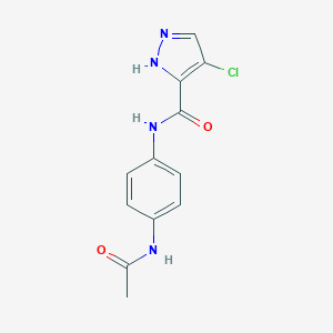 N-[4-(acetylamino)phenyl]-4-chloro-1H-pyrazole-3-carboxamide