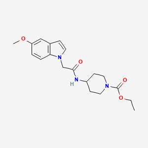 molecular formula C19H25N3O4 B4526629 ethyl 4-{[(5-methoxy-1H-indol-1-yl)acetyl]amino}-1-piperidinecarboxylate 