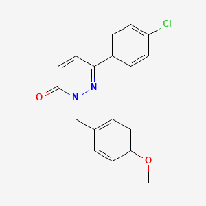 molecular formula C18H15ClN2O2 B4526636 6-(4-chlorophenyl)-2-(4-methoxybenzyl)pyridazin-3(2H)-one 