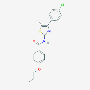 N-[4-(4-chlorophenyl)-5-methyl-1,3-thiazol-2-yl]-4-propoxybenzamide