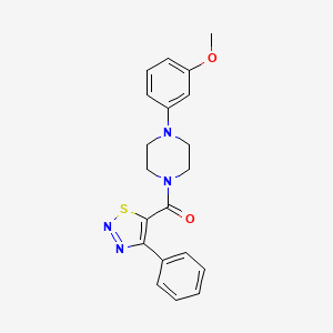 molecular formula C20H20N4O2S B4526660 [4-(3-Methoxyphenyl)piperazin-1-yl](4-phenyl-1,2,3-thiadiazol-5-yl)methanone 