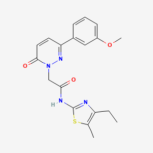 molecular formula C19H20N4O3S B4526667 N-[(2Z)-4-ethyl-5-methyl-1,3-thiazol-2(3H)-ylidene]-2-[3-(3-methoxyphenyl)-6-oxopyridazin-1(6H)-yl]acetamide 