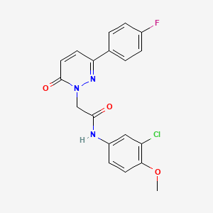 molecular formula C19H15ClFN3O3 B4526683 N-(3-chloro-4-methoxyphenyl)-2-(3-(4-fluorophenyl)-6-oxopyridazin-1(6H)-yl)acetamide 