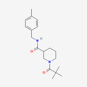 1-(2,2-dimethylpropanoyl)-N-(4-methylbenzyl)piperidine-3-carboxamide