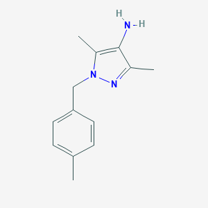 molecular formula C13H17N3 B452670 3,5-Dimethyl-1-(4-methylbenzyl)-1H-pyrazol-4-amine CAS No. 514816-02-5