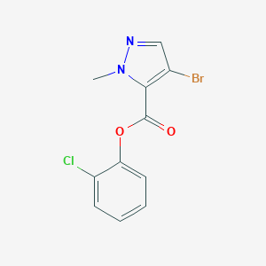 molecular formula C11H8BrClN2O2 B452671 2-chlorophenyl 4-bromo-1-methyl-1H-pyrazole-5-carboxylate 